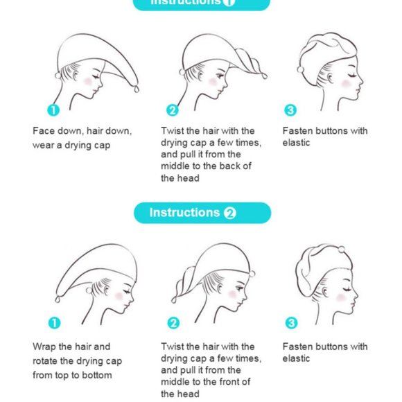 Breathable Strips microfiber Hair Turban Wraps - Perfect Gift(Pink) - Picture 11 of 16